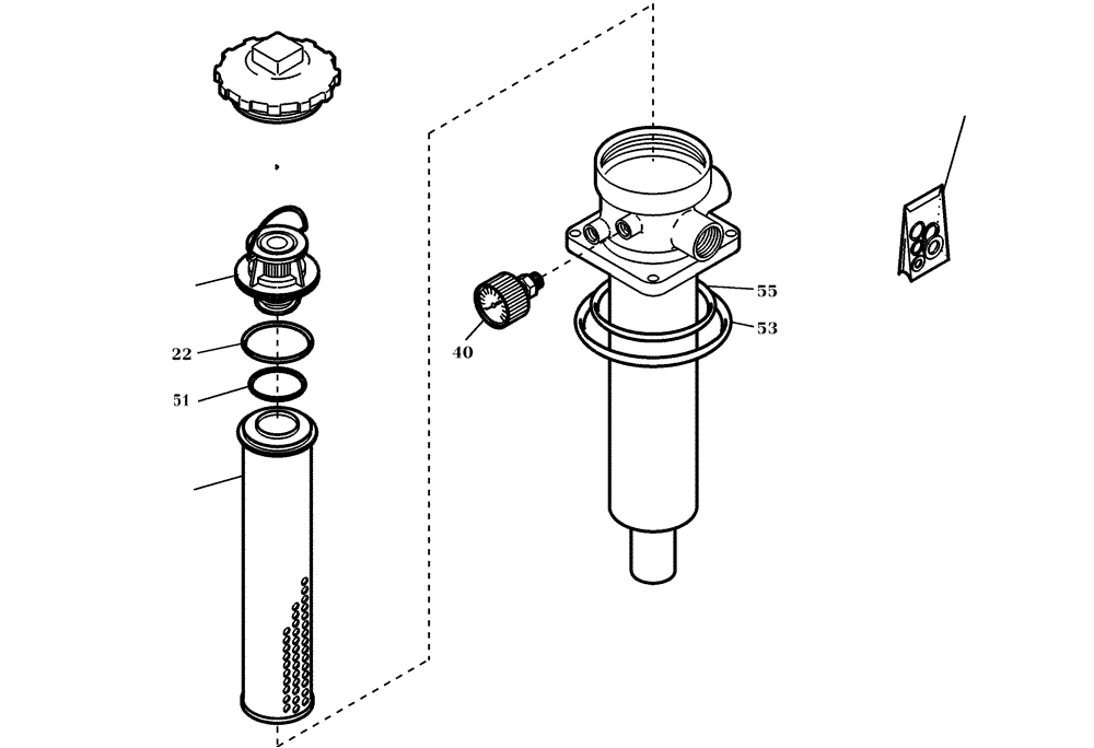 Схема запчастей Case 221D - (22.220[001]) - HYDRAULIC FILTER (S/N 581101-UP) (35) - HYDRAULIC SYSTEMS