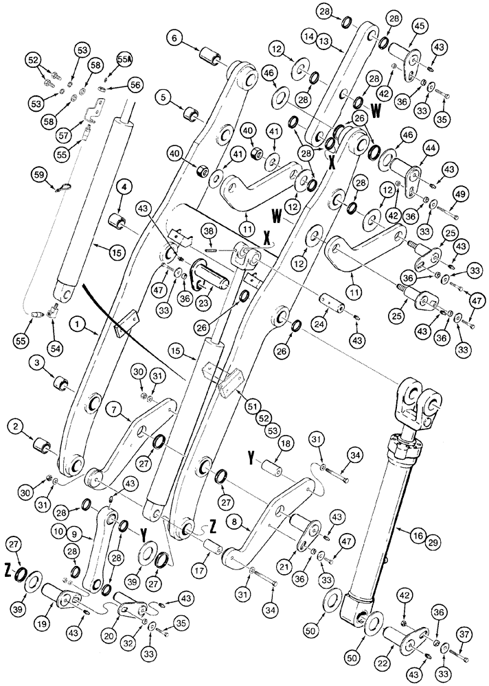 Схема запчастей Case 721C - (09-07) - FRAME - LOADER LIFT AND LINKAGE (09) - CHASSIS