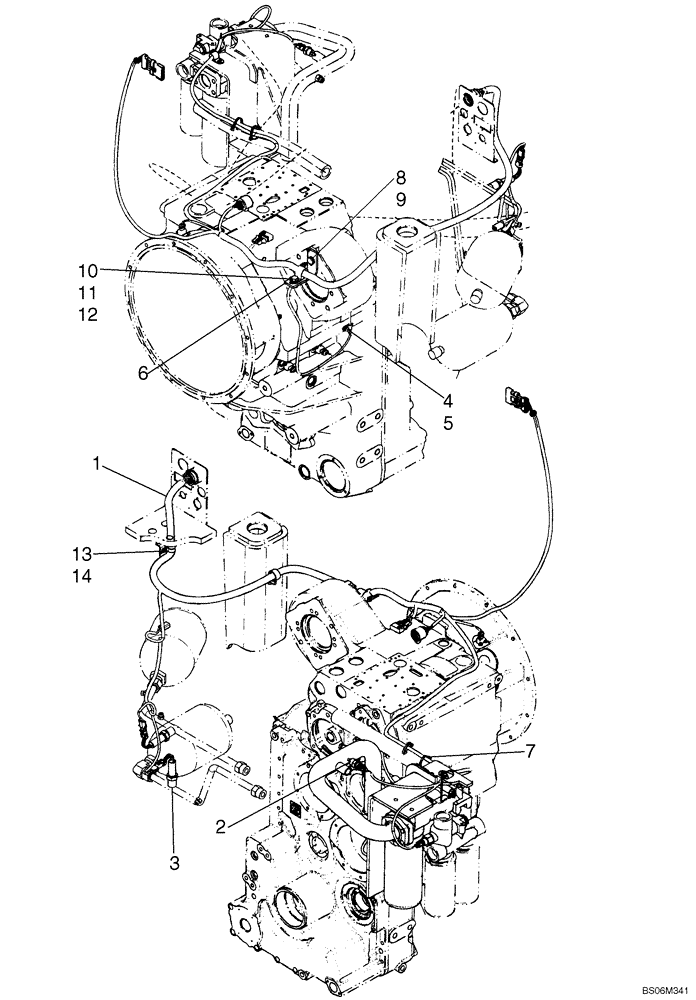 Схема запчастей Case 921E - (04-07) - HARNESS - TRANSMISSION (04) - ELECTRICAL SYSTEMS