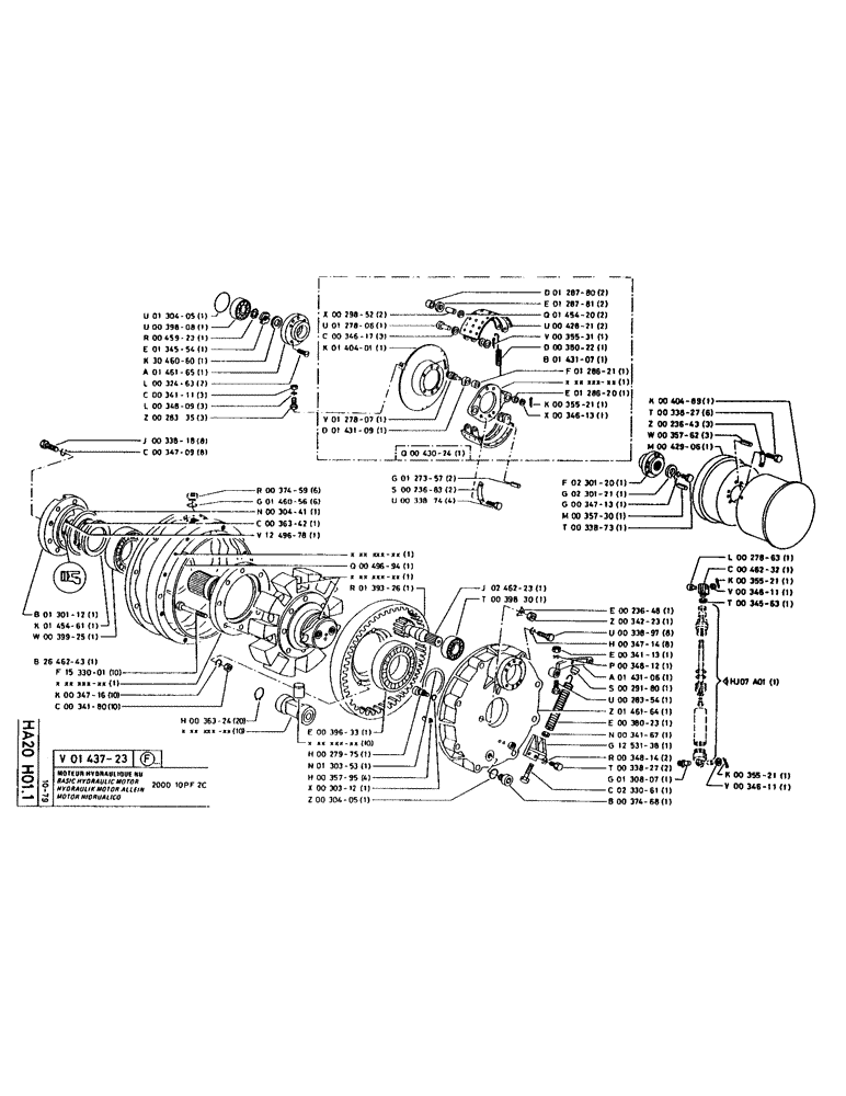 Схема запчастей Case LC80M - (062) - BASIC HYDRAULIC MOTOR 