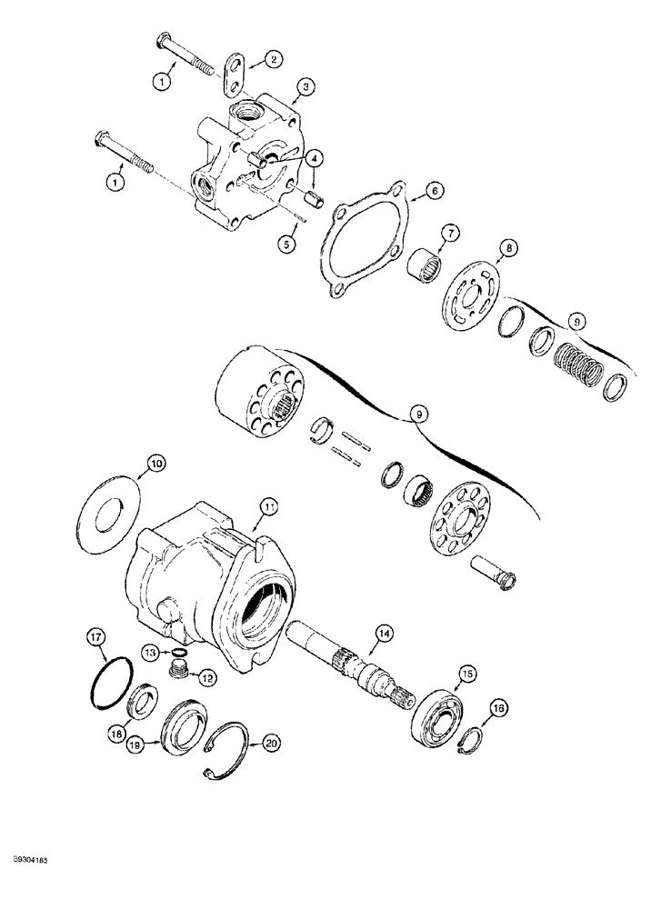 Схема запчастей Case MAXI-SNEAKER - (06-008) - GROUND DRIVE MOTOR ASSEMBLY (06) - POWER TRAIN