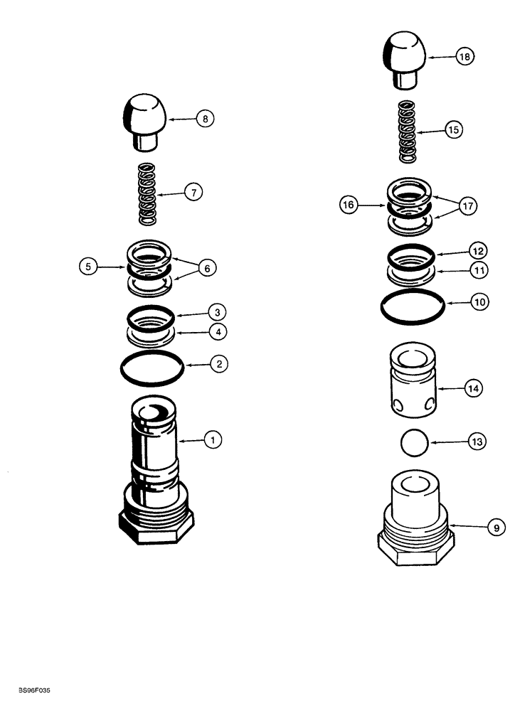 Схема запчастей Case 650G - (8-48) - CHECK VALVE ASSEMBLIES (08) - HYDRAULICS