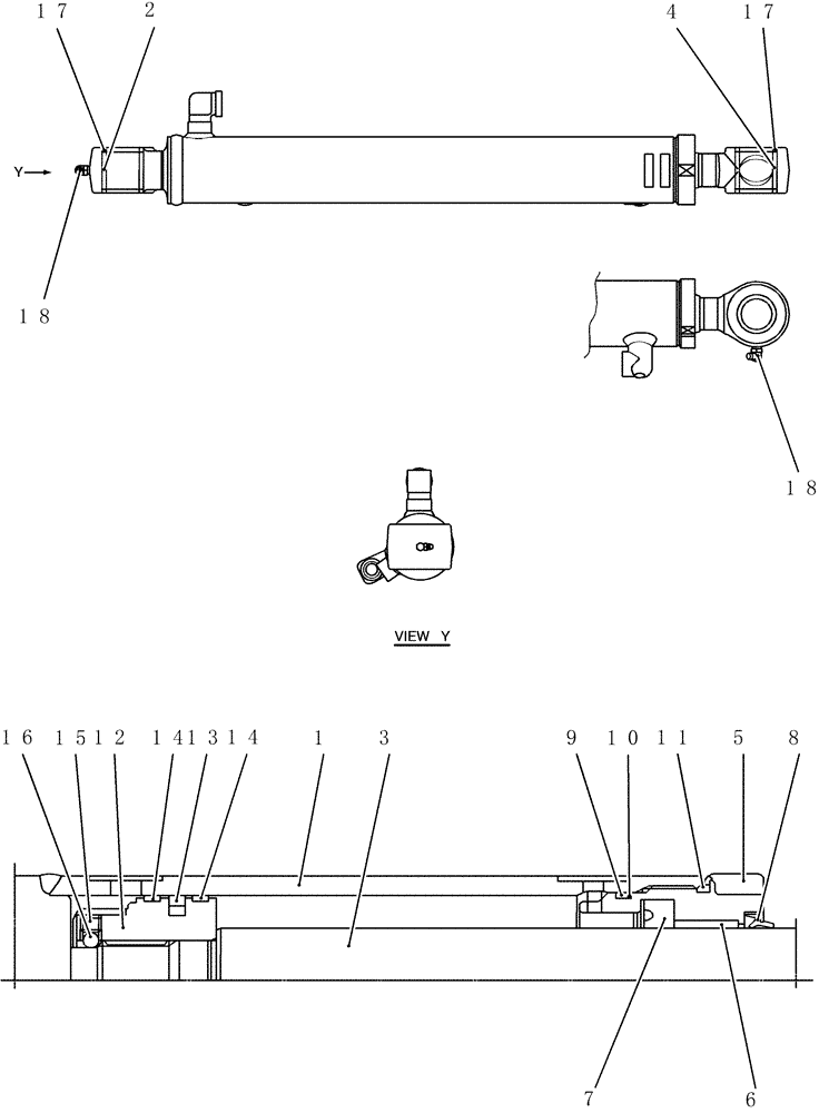 Схема запчастей Case CX31B - (HC700-01) - CYLINDER ASSY, BUCKET (00) - GENERAL & PICTORIAL INDEX