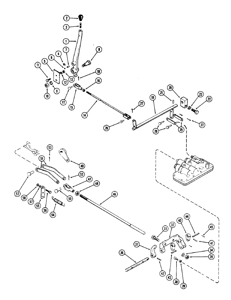 Схема запчастей Case 500 - (076) - CONVERTER VALVE CONTROLS (07) - HYDRAULIC SYSTEM