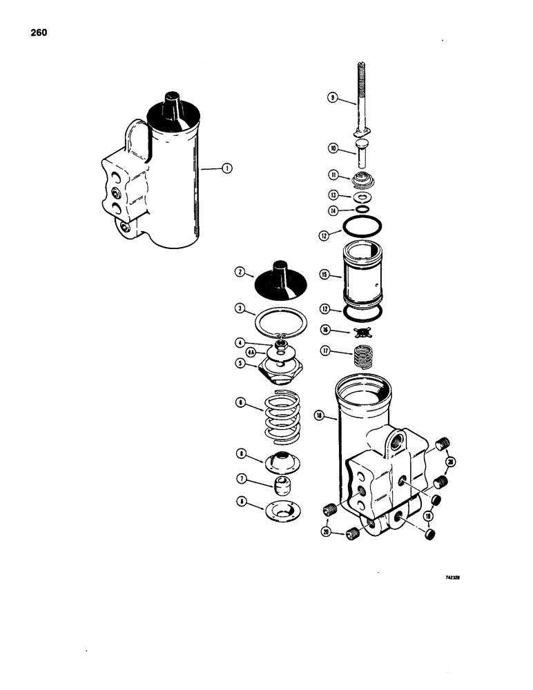 Схема запчастей Case W20B - (260) - AIR COMPRESSOR GOVERNORS (07) - BRAKES