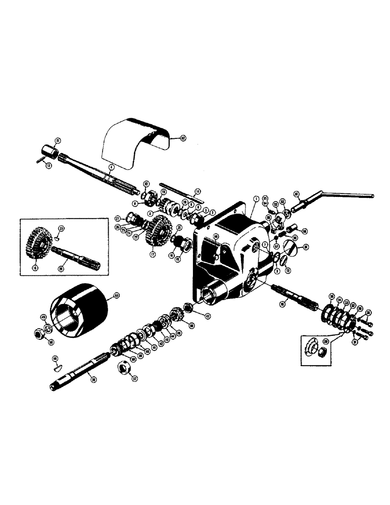 Схема запчастей Case 310C - (158) - POWER TAKE-OFF AND BELT PULLEY (05) - UPPERSTRUCTURE CHASSIS