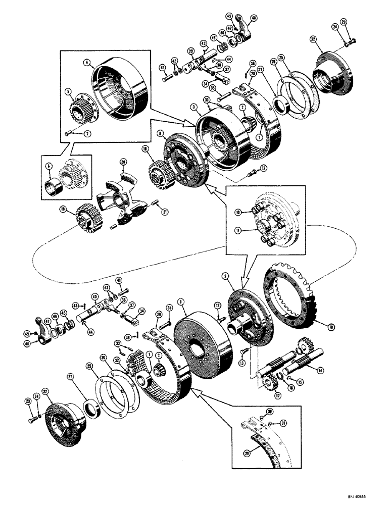 Схема запчастей Case 310G - (066) - DIFFERENTIAL (03) - TRANSMISSION