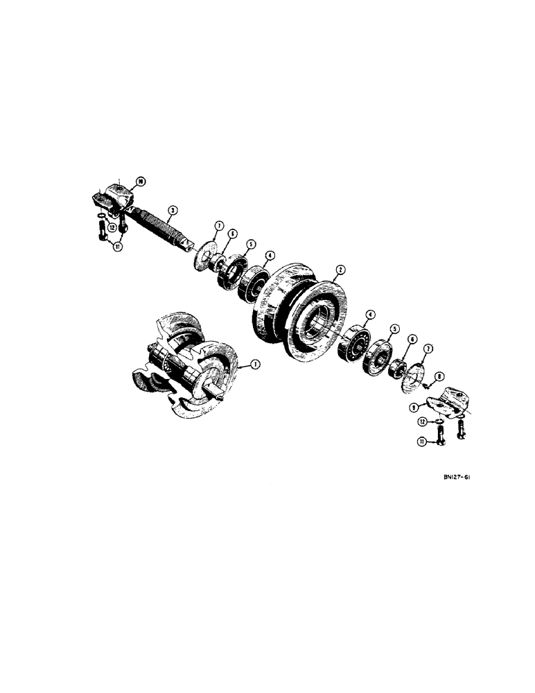 Схема запчастей Case 420B - (060[1]) - TRACK ROLLER (04) - UNDERCARRIAGE