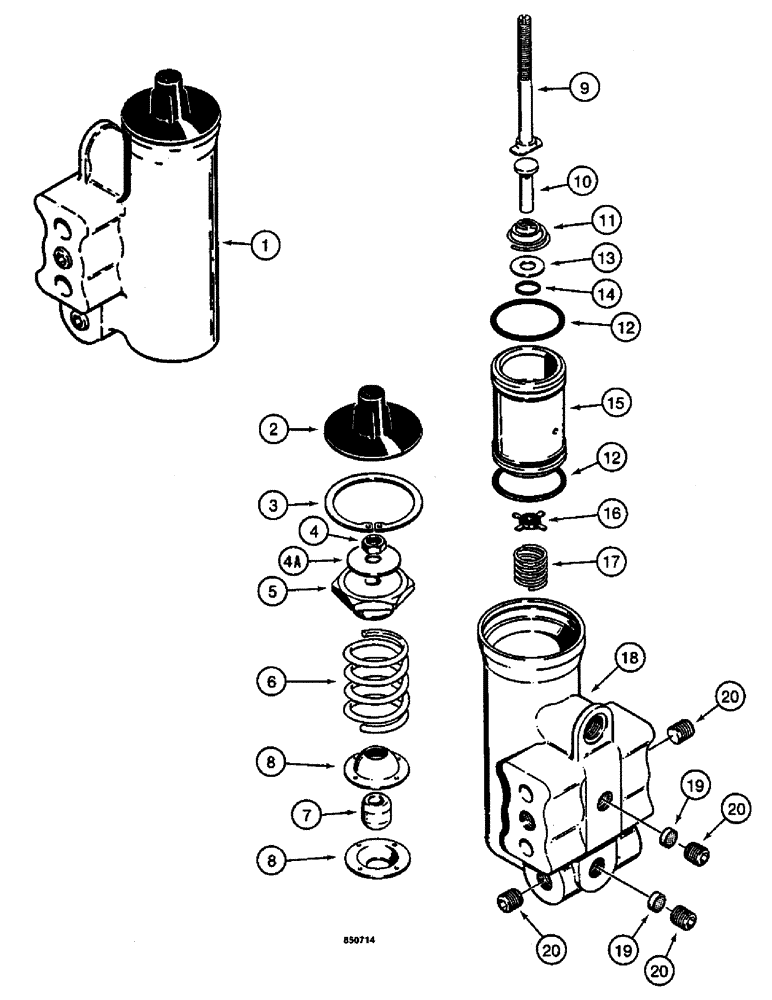 Схема запчастей Case W14 - (384) - AIR COOLED AIR COMPRESSOR GOVERNORS (07) - BRAKES