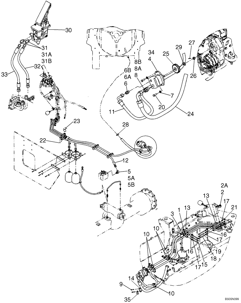 Схема запчастей Case 721D - (07-05A) - HYDRAULICS - BRAKE, MAIN - RESERVOIR - PUMP - 87342166 BRAKE PUMP (07) - BRAKES