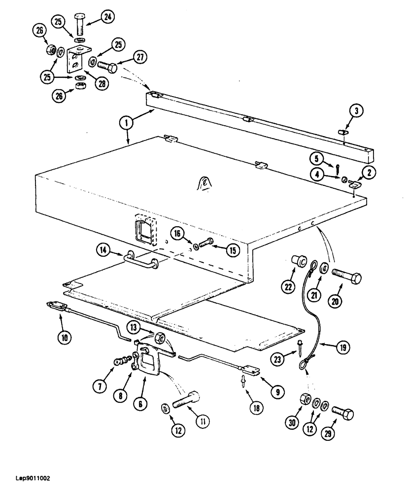 Схема запчастей Case 688 - (9-014) - ENGINE UPPER ACCESS COVERS (09) - CHASSIS