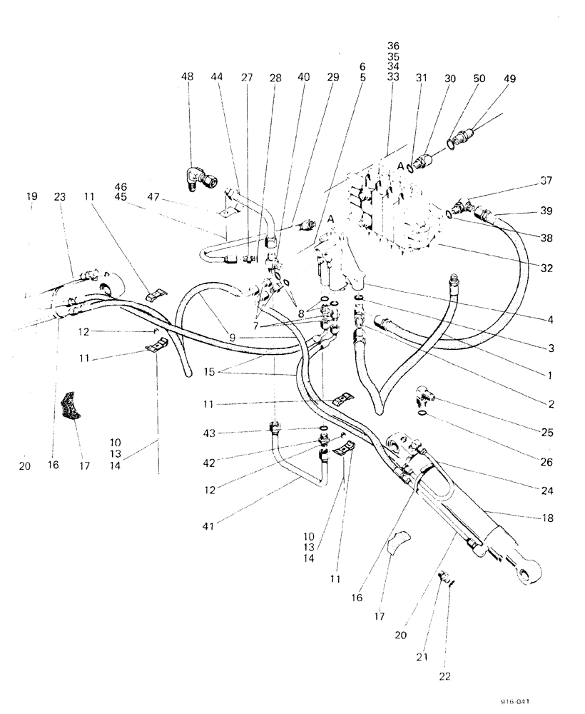 Схема запчастей Case 580F - (184) - BACKHOE STABILIZER CYLINDER (35) - HYDRAULIC SYSTEMS