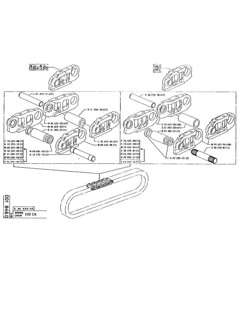 Схема запчастей Case 160CKS - (090) - CHAIN (04) - UNDERCARRIAGE