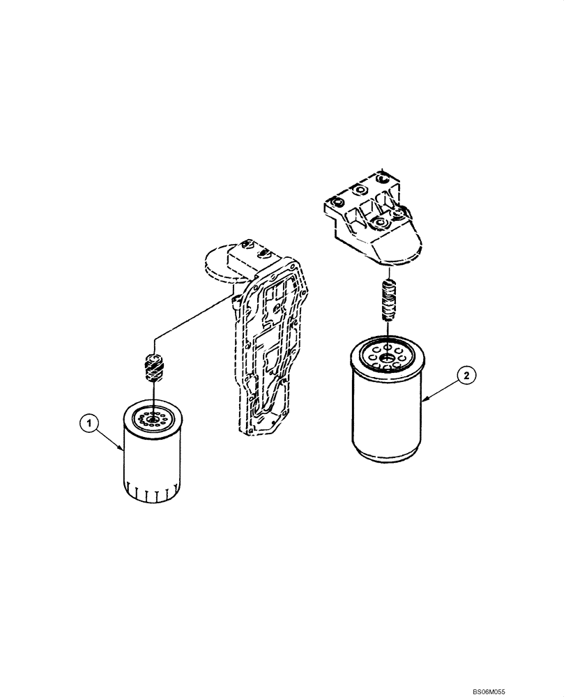 Схема запчастей Case 845 - (02.12[00]) - ENGINE FILTERS (02) - ENGINE