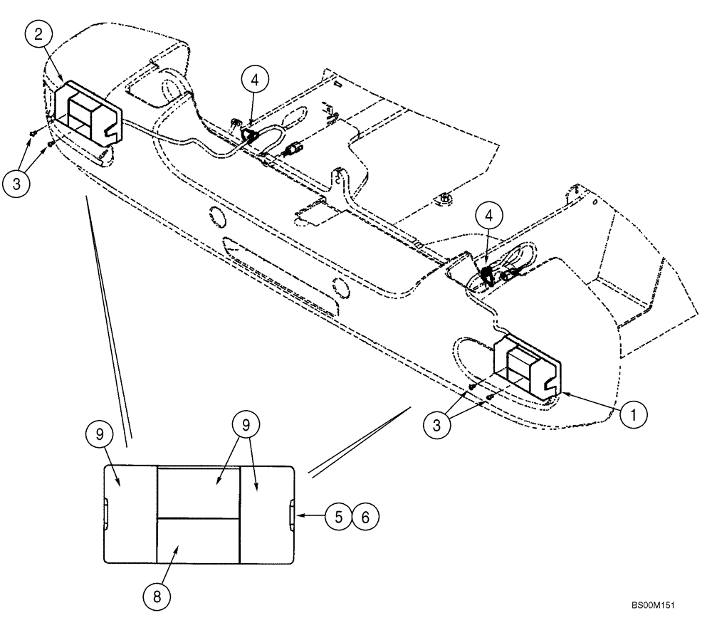 Схема запчастей Case 621D - (04-23B) - LAMP ASSY - LAMPS, REAR COMBINATION (04) - ELECTRICAL SYSTEMS