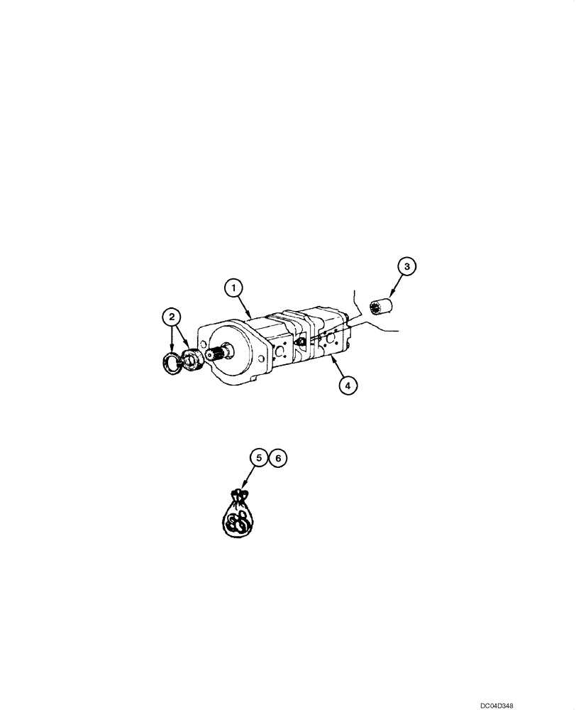 Схема запчастей Case 865 - (08.34[00]) - BRAKE AND STEERING - HYDRAULIC PUMP (AXLE CLARK) (08) - HYDRAULICS