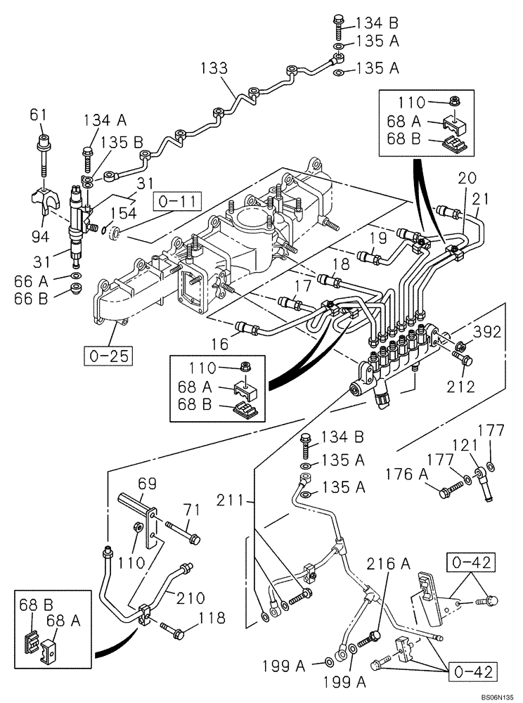 Схема запчастей Case CX290B - (03-05) - FUEL SYSTEM (03) - FUEL SYSTEM