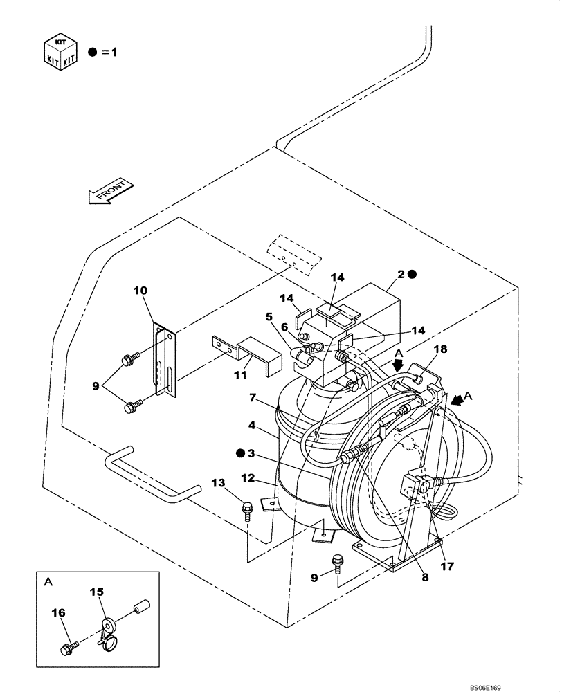 Схема запчастей Case CX800 - (09-500-00[01]) - GREASE GUN PUMP (09) - CHASSIS