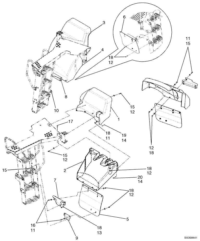 Схема запчастей Case 921E - (09-35) - FENDERS, REAR - STANDARD (09) - CHASSIS