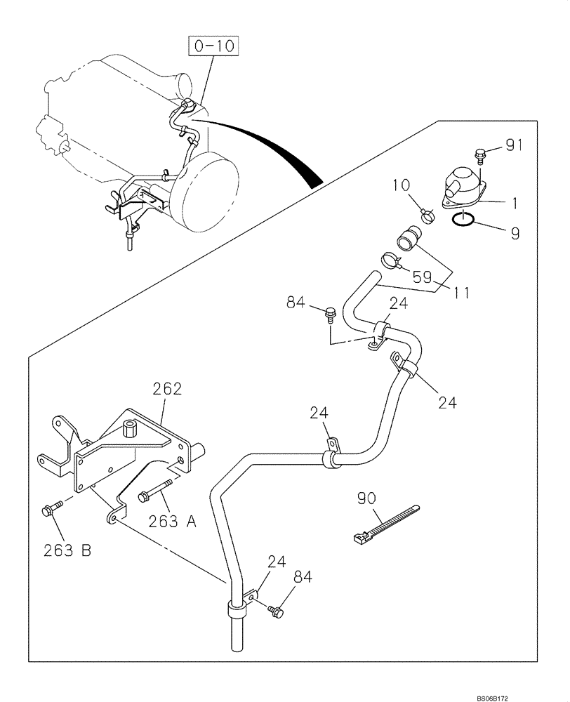 Схема запчастей Case CX700 - (02-028-01[01]) - BREATHER (02) - ENGINE