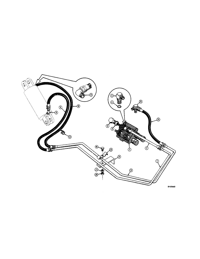 Схема запчастей Case 310F - (218) - THREE POINT HITCH HYDRAULICS, (WITH DRAWBAR TRACTOR OR PULL BEHIND HYDRAULICS) (07) - HYDRAULIC SYSTEM