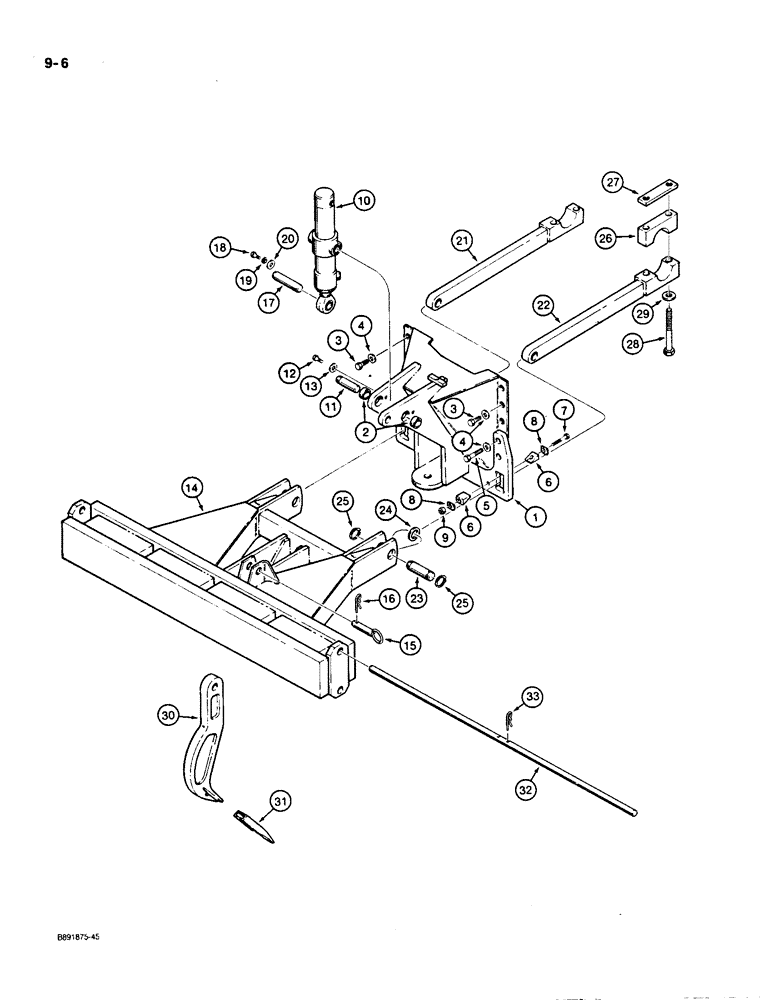 Схема запчастей Case 550 - (9-06) - RIPPER (09) - CHASSIS/ATTACHMENTS