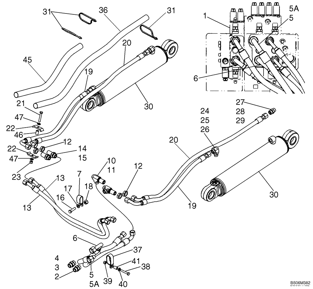 Схема запчастей Case 1150K - (08-05) - HYDRAULICS - LIFT CIRCUIT (08) - HYDRAULICS