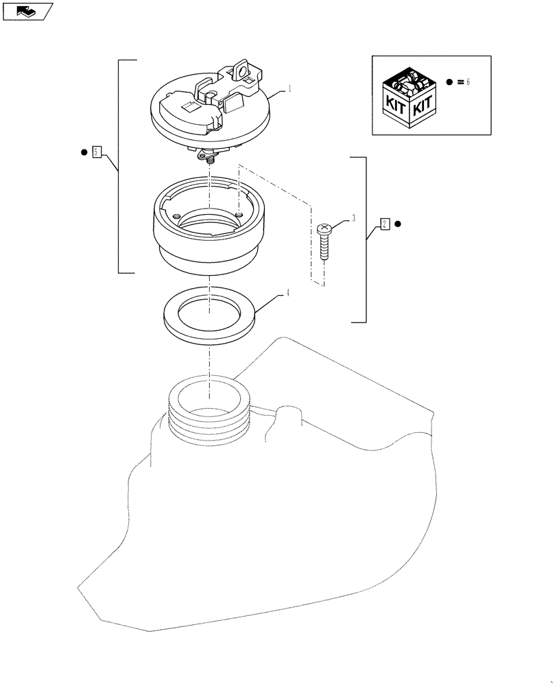 Схема запчастей Case 580SN WT - (10.216.01) - LOCKABLE FUEL CAP (10) - ENGINE