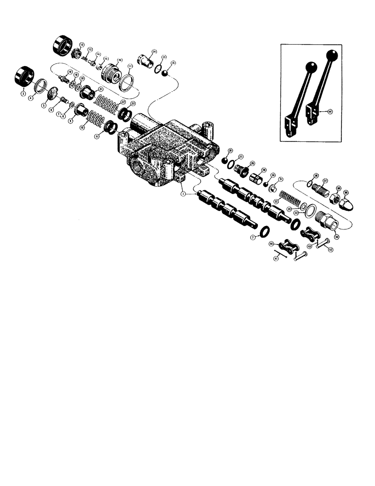 Схема запчастей Case 420B - (180) - D24387 LOADER HYDRAULIC CONTROL VALVE 