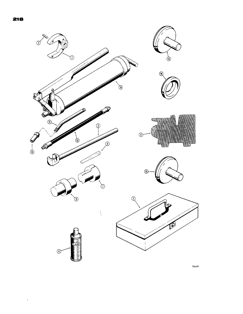 Схема запчастей Case 850 - (218) - TOOLS (05) - UPPERSTRUCTURE CHASSIS