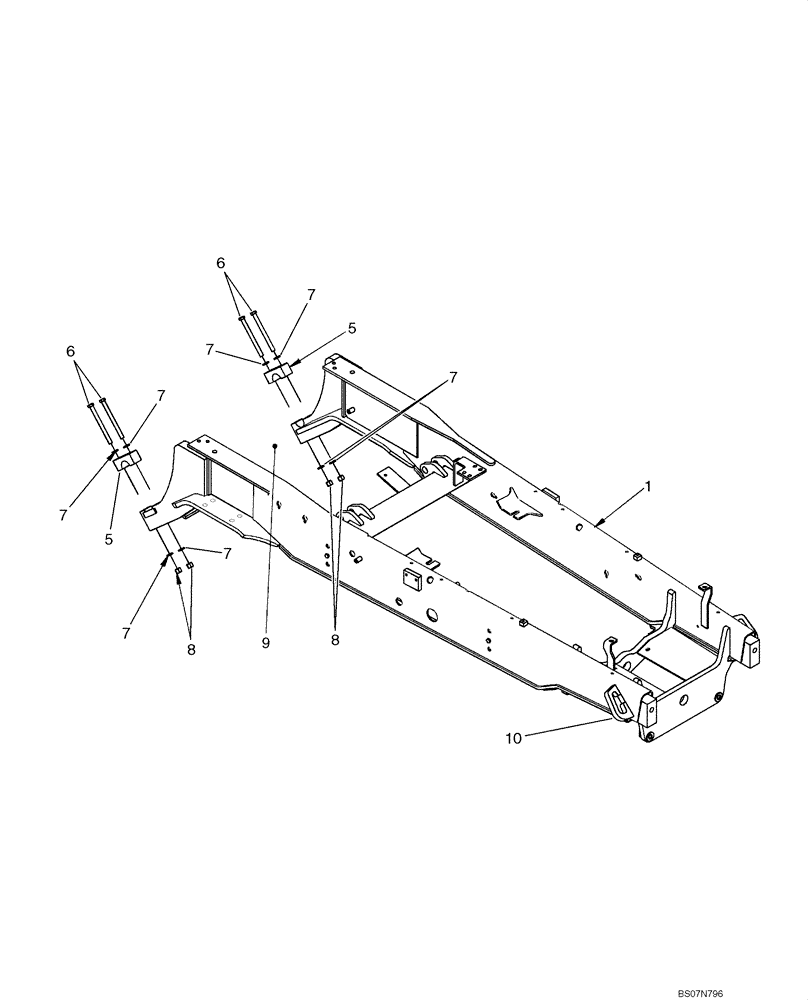 Схема запчастей Case 586G - (09-20) - CHASSIS (09) - CHASSIS