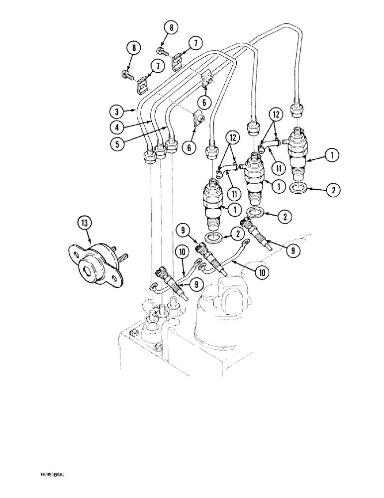 Схема запчастей Case 1818 - (3-06) - FUEL INJECTION SYSTEM, DIESEL MODELS (03) - FUEL SYSTEM