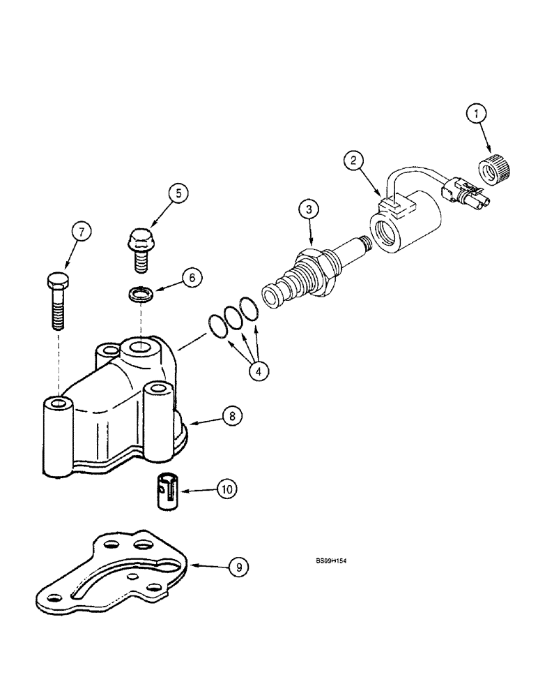 Схема запчастей Case 590SL - (6-086) - CARRARO TRANSMISSION ASSEMBLY, SOLENOID VALVE - 4WD, MODELS W/O POWERSHIFT TRANS. (06) - POWER TRAIN