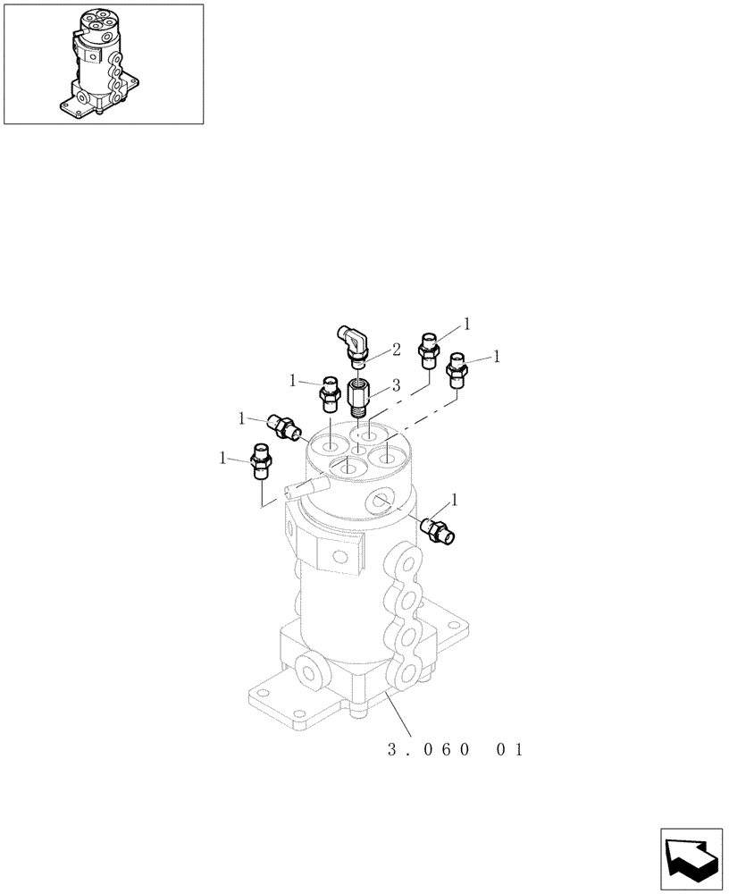 Схема запчастей Case CX16B - (3.060[05]) - SWIVEL JOINT HYD.LINES (35) - HYDRAULIC SYSTEMS