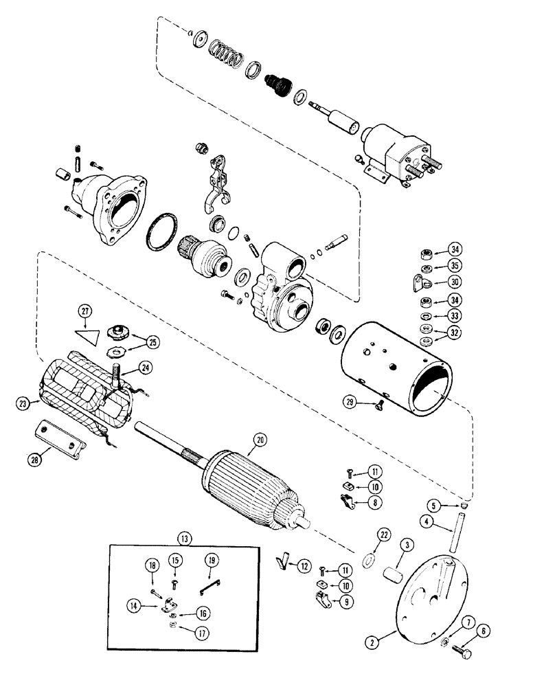 Схема запчастей Case 780 - (130) - R26136 STARTER (04) - ELECTRICAL SYSTEMS