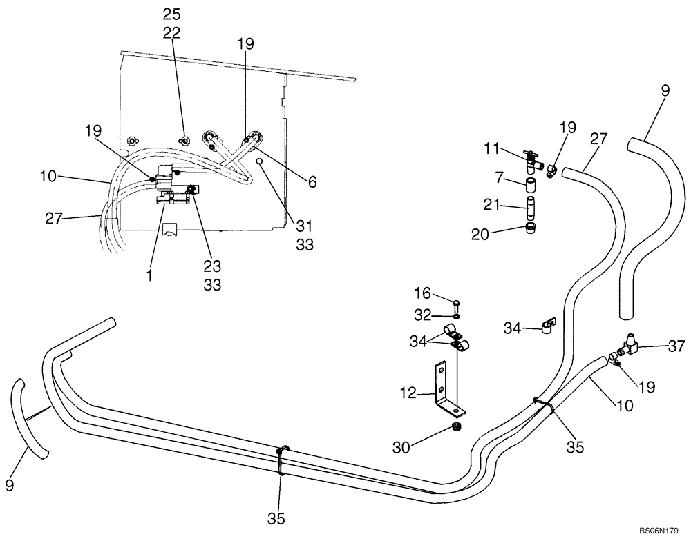 Схема запчастей Case 1150H - (09-23A) - CANOPY, ROPS - HEATER SYSTEM (AT ENGINE) (09) - CHASSIS