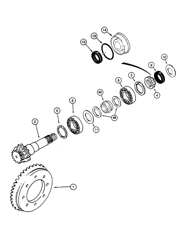 Схема запчастей Case 580SK - (6-50) - FRONT DRIVE AXLE RING AND PINION GEAR SET (06) - POWER TRAIN