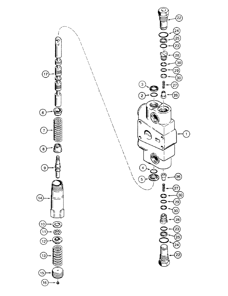 Схема запчастей Case 580SK - (8-326) - LOADER CONTROL VALVE, NOT FOR PRESTIGE, LIFT SECTION (08) - HYDRAULICS