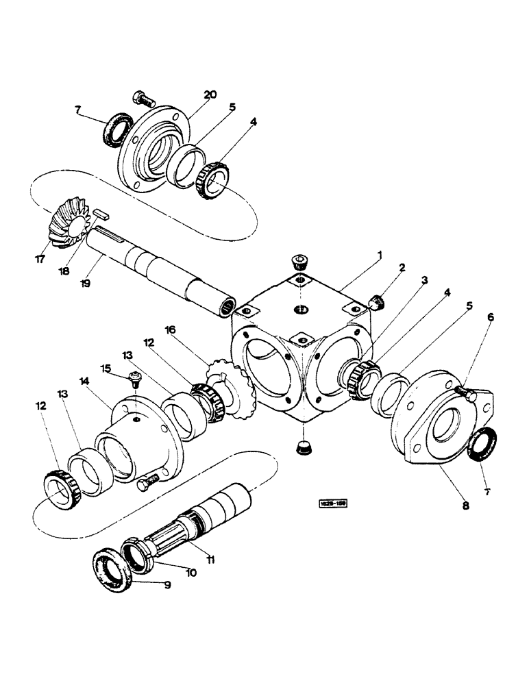 Схема запчастей Case 1529 - (085A) - GEARBOX, WECO, FROM 3756245 UP TO 3756343 (14) - MAIN GEARBOX & DRIVE