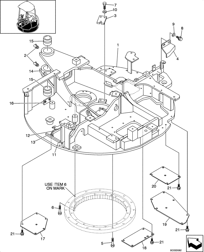 Схема запчастей Case CX31 - (09-02[00]) - TURNTABLE - ACCESS COVERS (CX31 ASN PW10 - 22001) (09) - CHASSIS/ATTACHMENTS