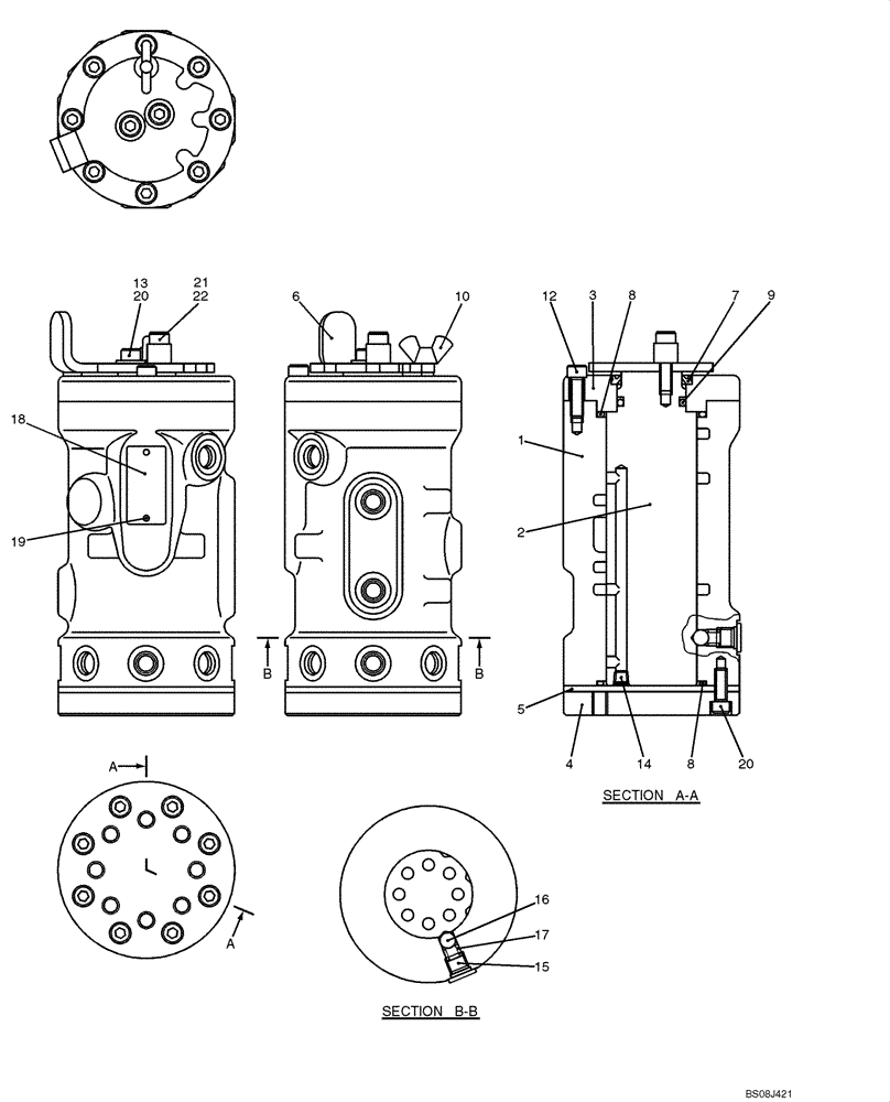 Схема запчастей Case CX50B - (07-050) - VALVE ASSY, SELECTOR (PX30V00060F1) ELECTRICAL AND HYDRAULIC COMPONENTS