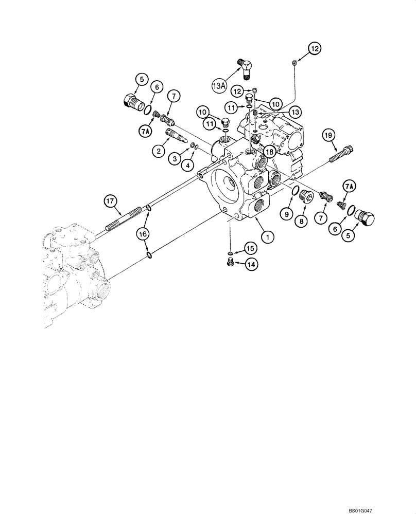 Схема запчастей Case 60XT - (06-08) - PUMP, TANDEM (FRONT) 404281A1 (06) - POWER TRAIN