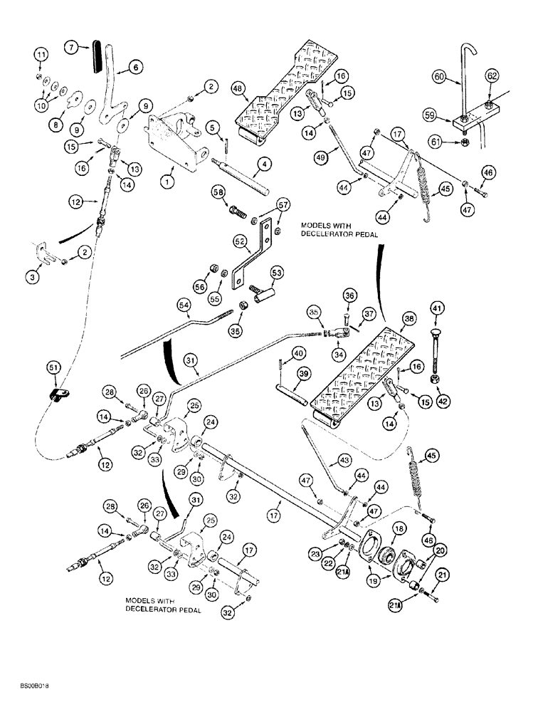 Схема запчастей Case 650G - (3-02) - THROTTLE CONTROL LINKAGE (03) - FUEL SYSTEM