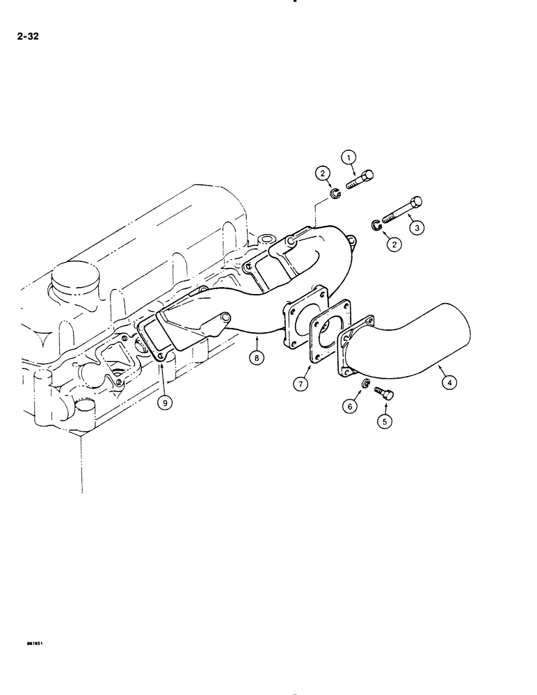 Схема запчастей Case DH4B - (2-32) - INTAKE MANIFOLD (02) - ENGINE