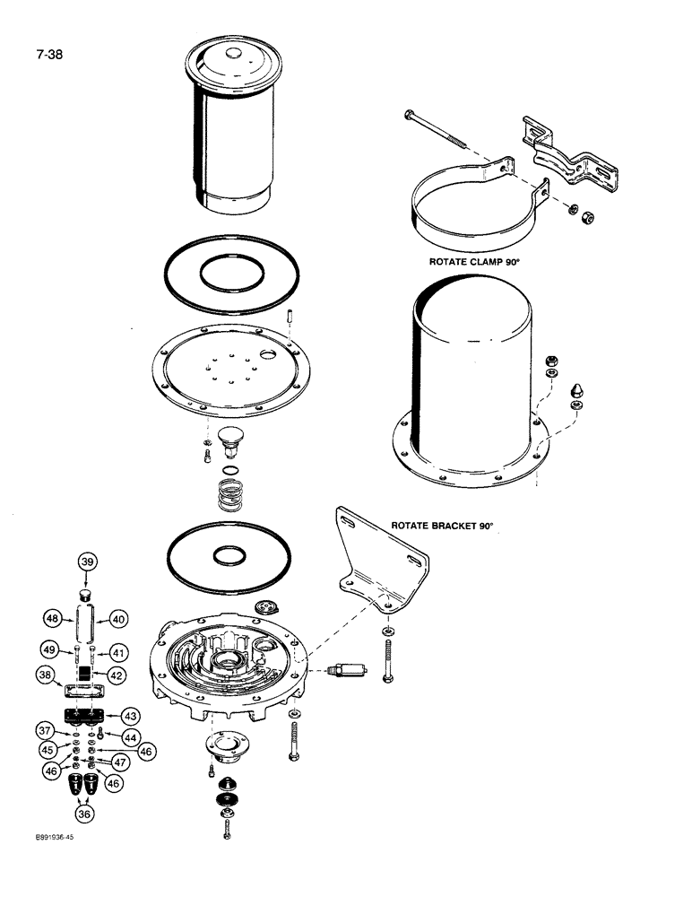 Схема запчастей Case 621 - (7-38) - AIR DRYER (07) - BRAKES