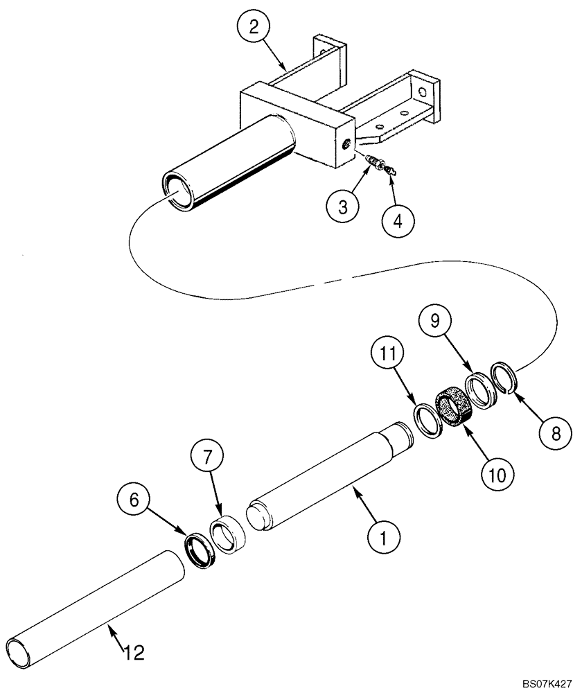 Схема запчастей Case 750L - (05-05) - TRACK ADJUSTER (11) - TRACKS/STEERING