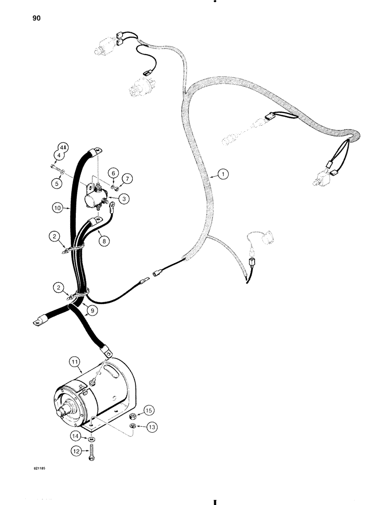 Схема запчастей Case W11 - (090) - ELECTRICAL SYSTEM, AUXILIARY STEERING (04) - ELECTRICAL SYSTEMS