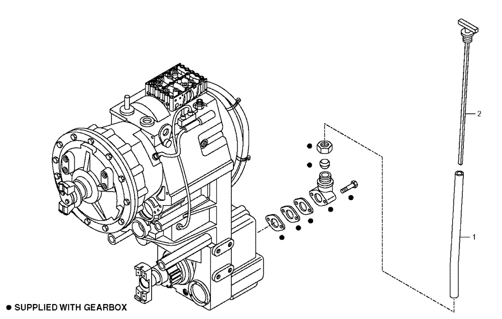 Схема запчастей Case 330 - (16A00000535[01]) - GEARBOX TRANSFORMATION (03) - Converter / Transmission