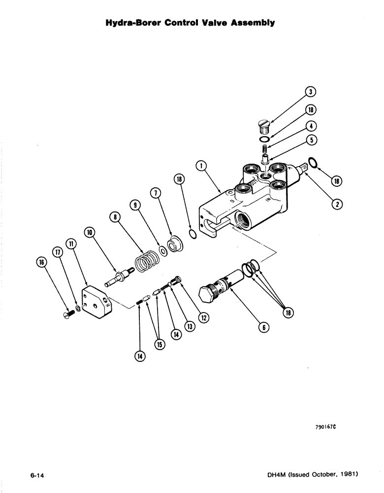 Схема запчастей Case DH4 - (6-14) - HYDRA-BORER CONTROL VALVE ASSEMBLY (35) - HYDRAULIC SYSTEMS