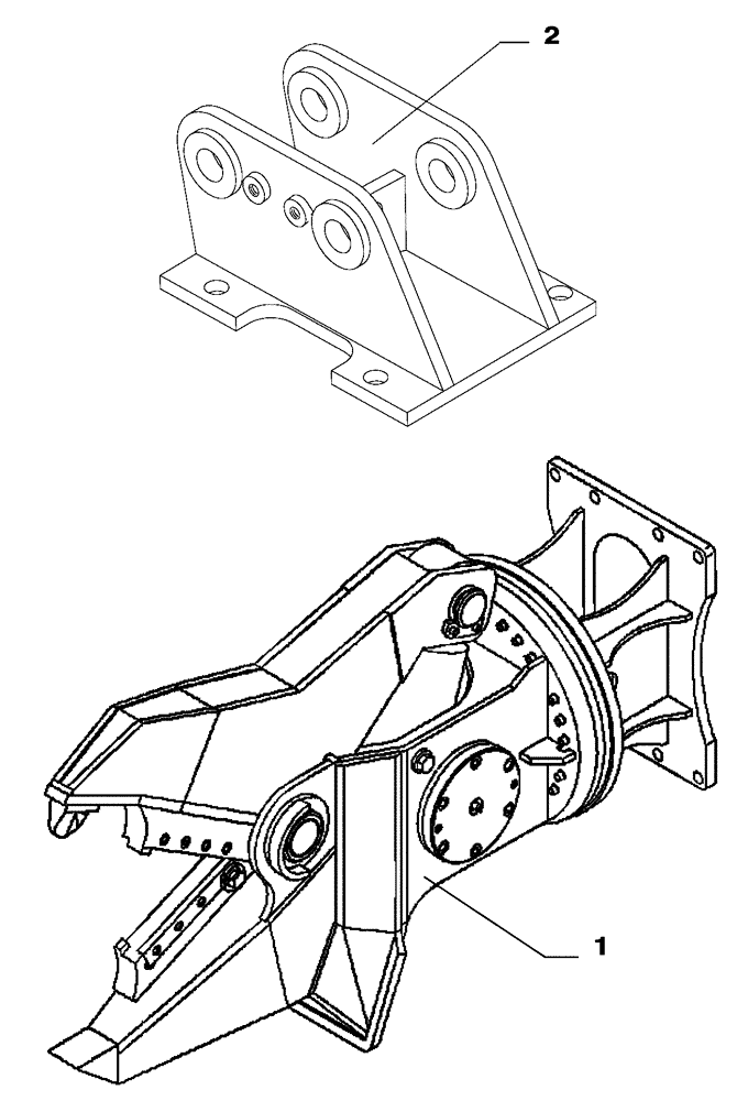 Схема запчастей Case C90R - (NH090-01[01]) - CUTTER CRUSHER C90R 